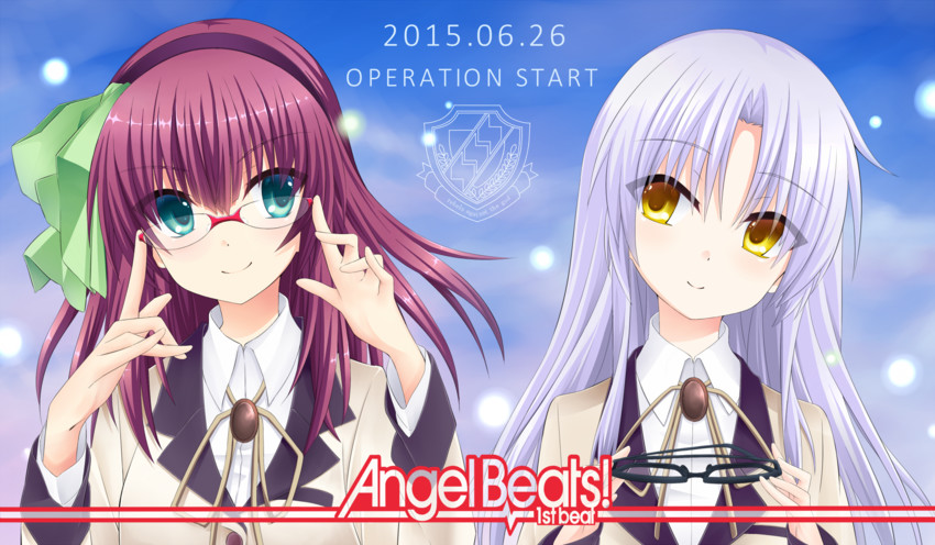 tachibana kanade and nakamura yuri (angel beats!) drawn by nekoa