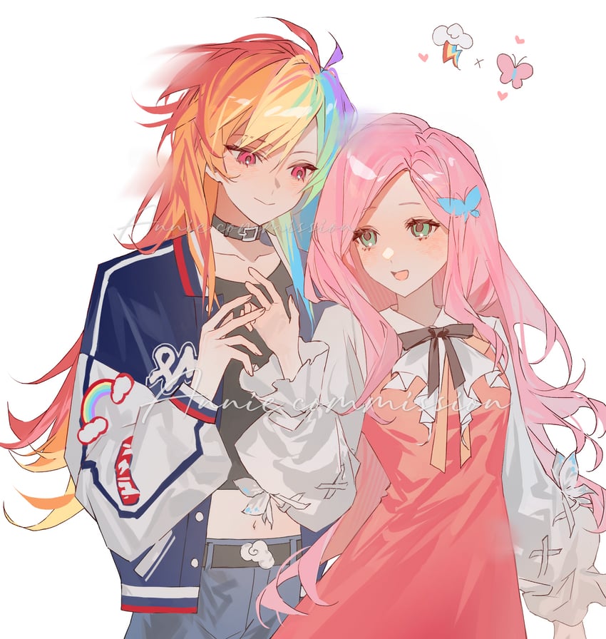 fluttershy and rainbow dash (my little pony and 2 more) drawn by af-bretzel
