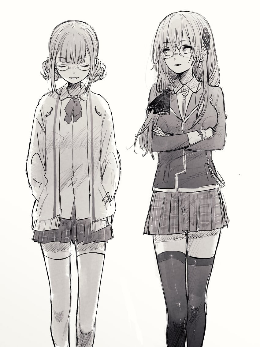 izumi yuki and higuchi seika (heaven burns red) drawn by kulfiq