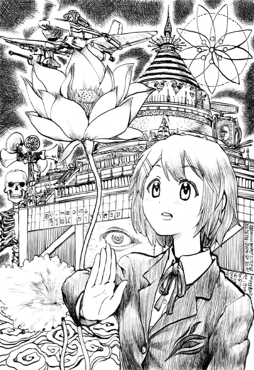 hirasawa yui and hirasawa susumu (k-on! and 1 more) drawn by dokuromaru