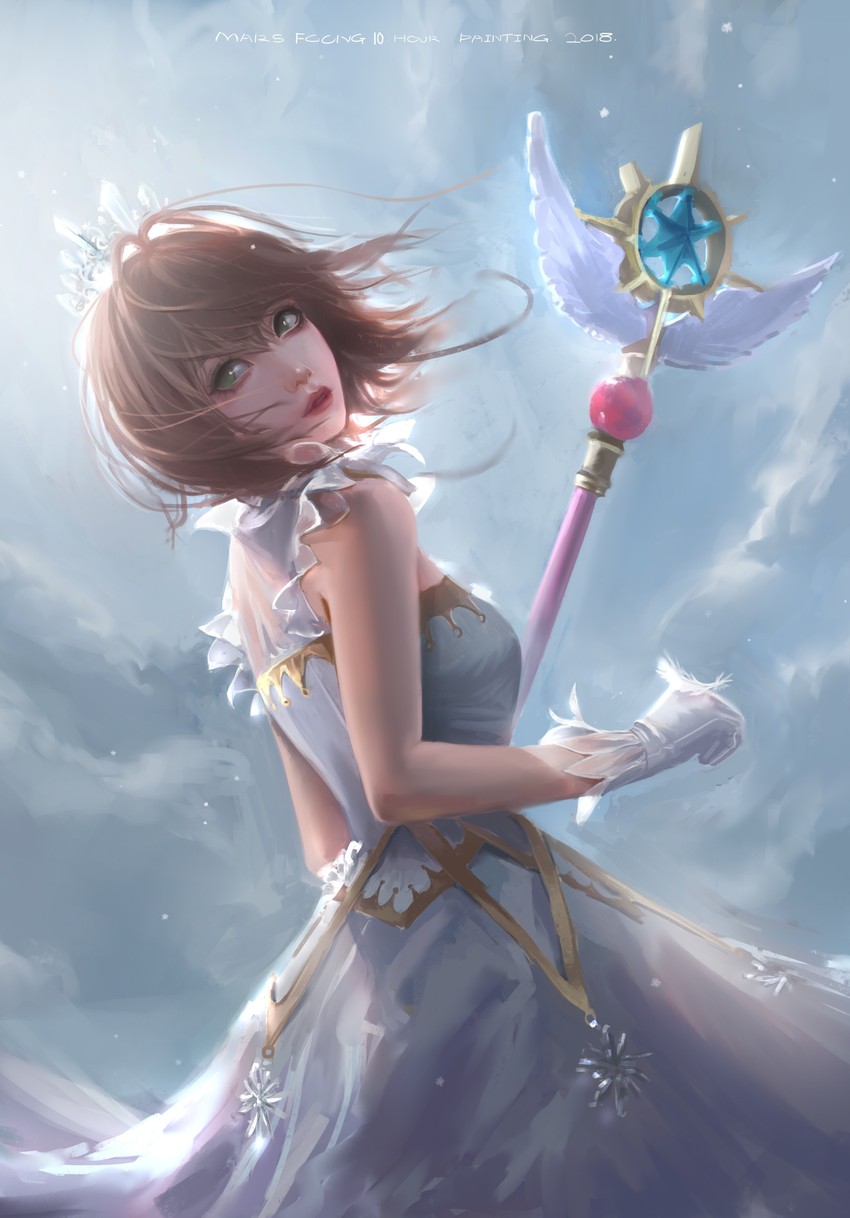 kinomoto sakura (cardcaptor sakura and 1 more) drawn by mars_foong