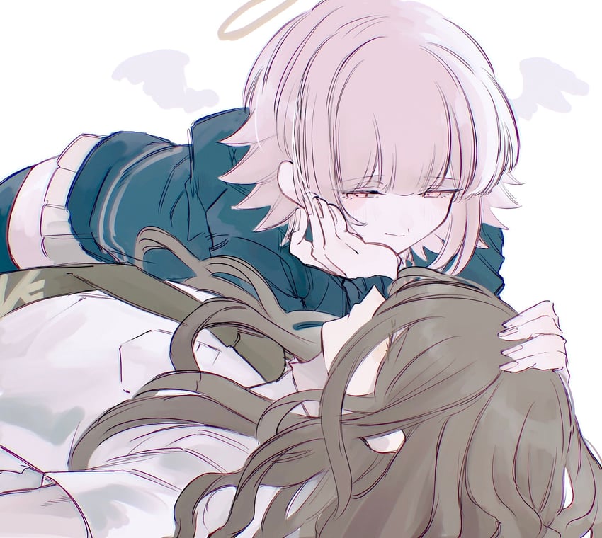 nanami chiaki and kamukura izuru (danganronpa and 1 more) drawn by sagara_(2332kcal)