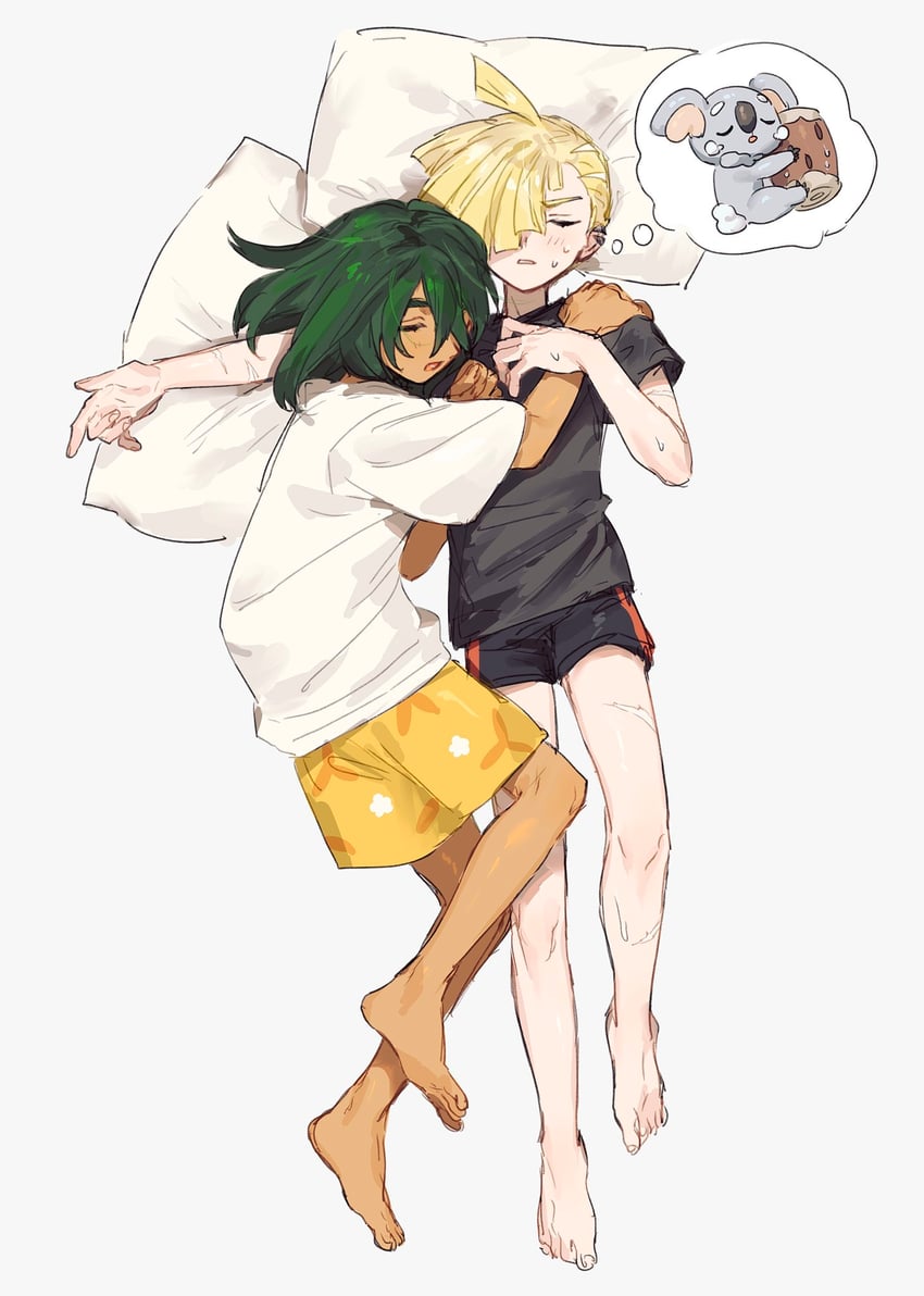 gladion, hau, and komala (pokemon and 1 more) drawn by fua1heyvot4ifsr