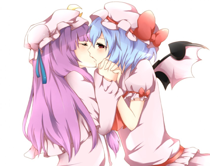 remilia scarlet and patchouli knowledge (touhou) drawn by richard-kun