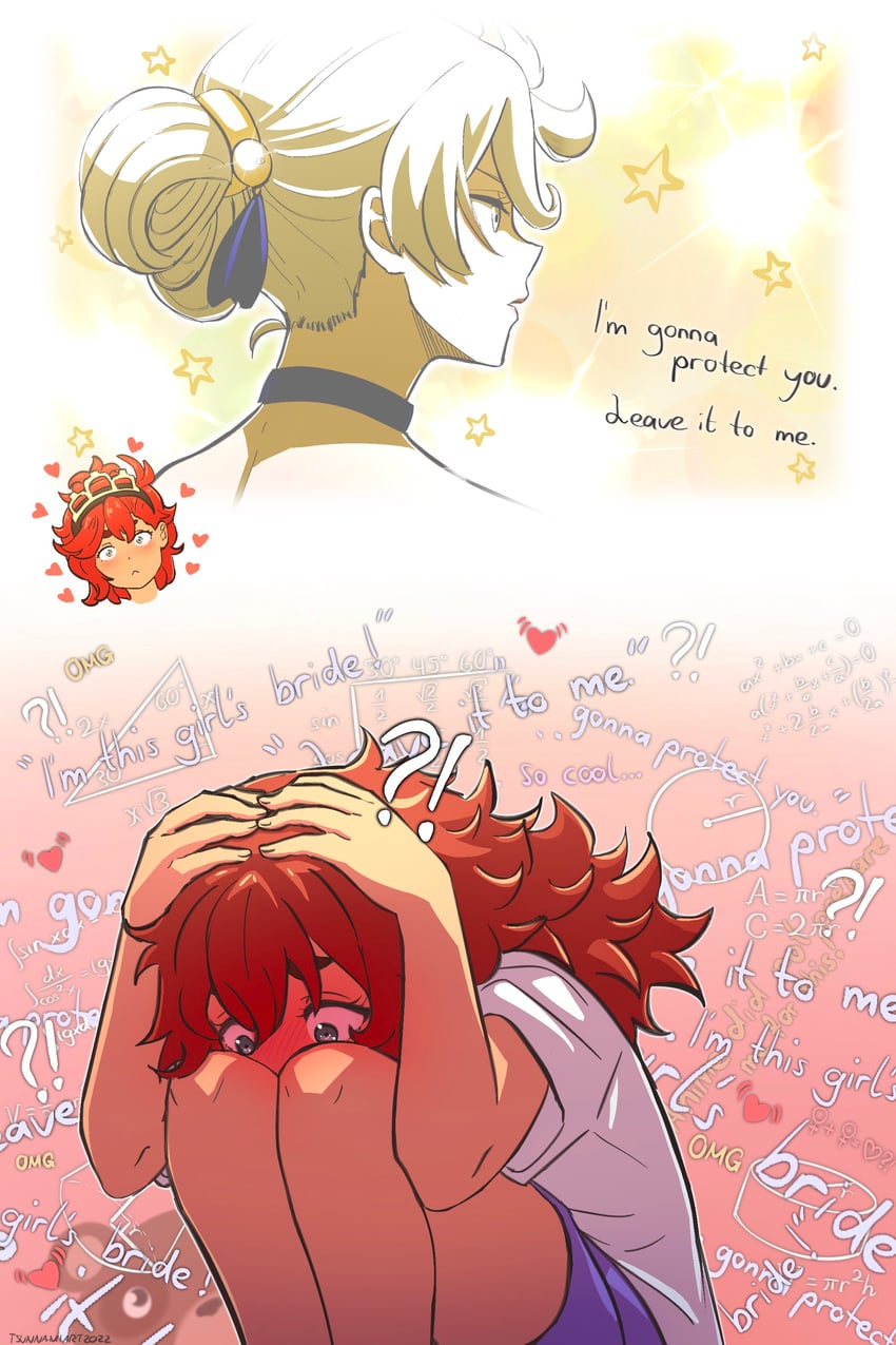 suletta mercury and miorine rembran (gundam and 1 more) drawn by mesmarique