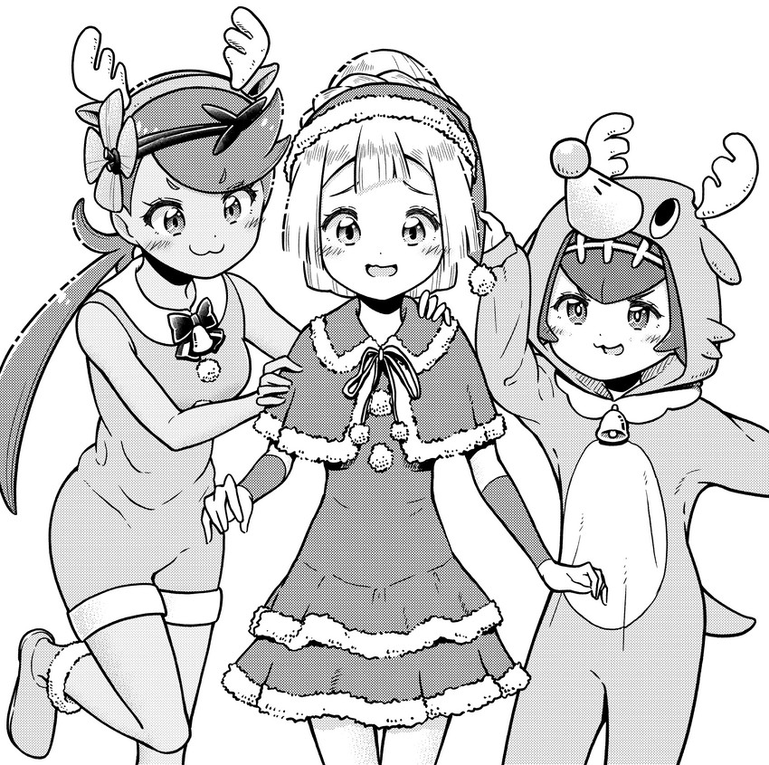 lillie, lana, and mallow (pokemon and 1 more) drawn by ziburikito
