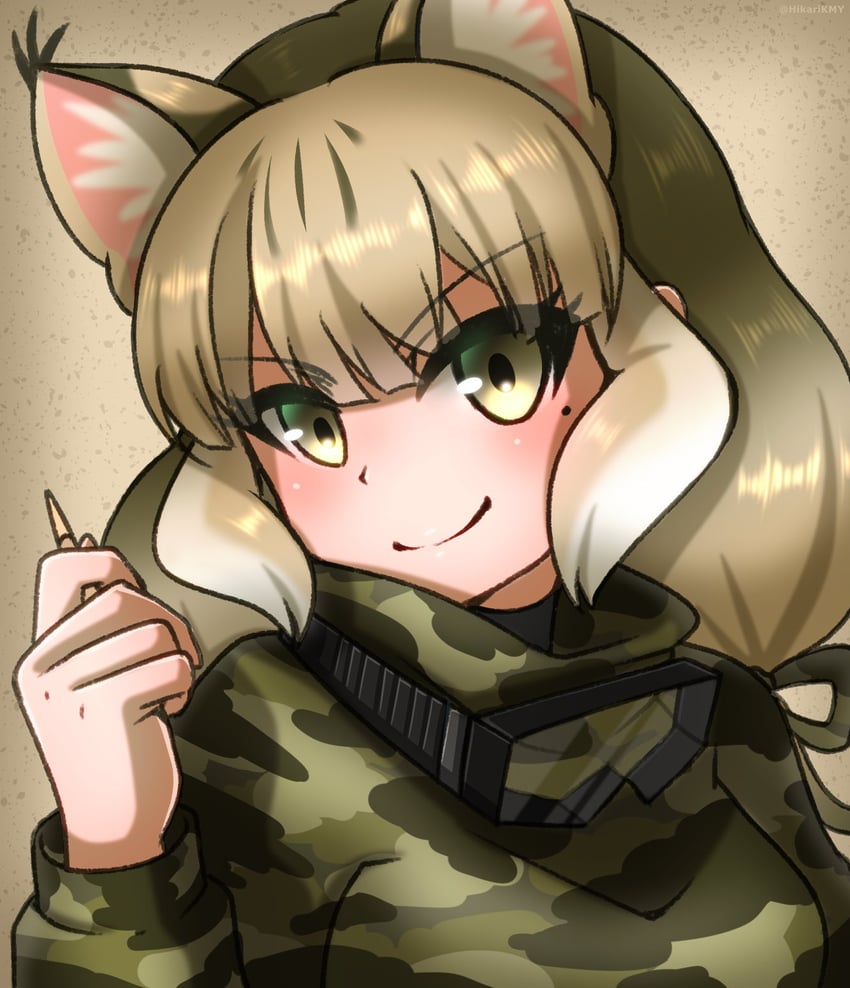 jungle cat (kemono friends and 1 more) drawn by hikarikmy