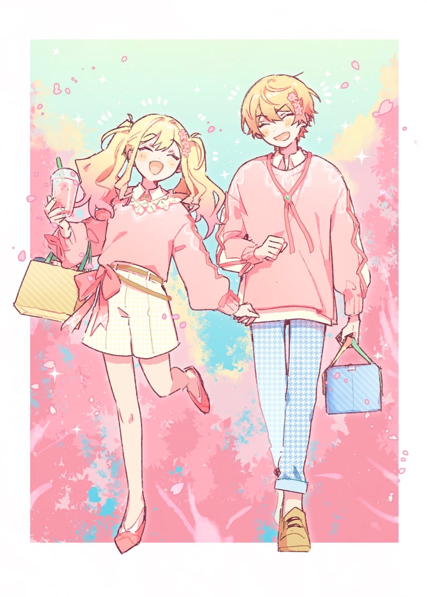 tenma tsukasa and tenma saki (project sekai) drawn by mokux_(mo_ku)