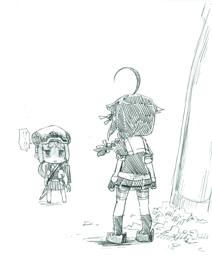 shigure, shigure kai ni, and toyama (kantai collection and 1 more) drawn by gouta_(nagishiro6624)