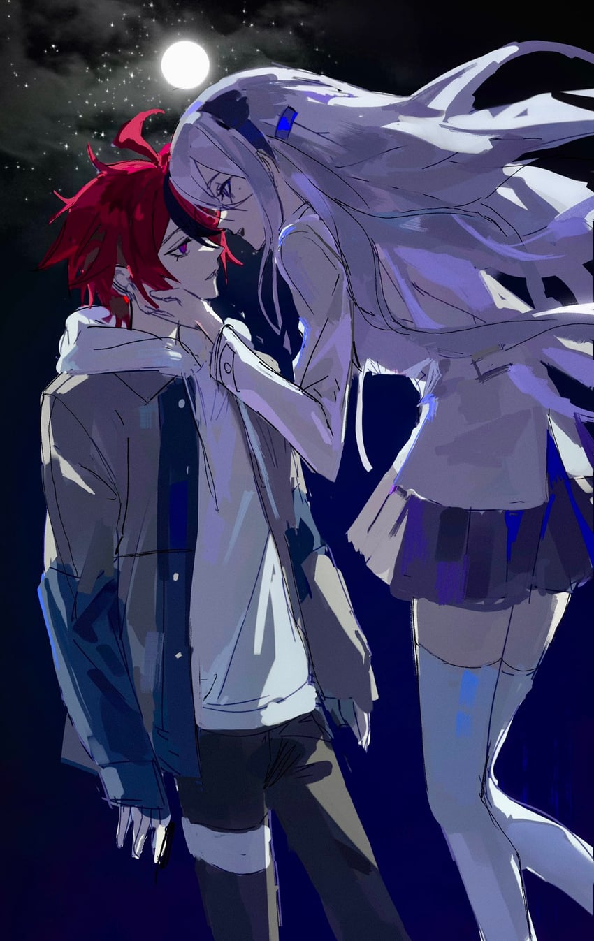 sumino takumi and kashimiya karua (the hundred line -last defense academy-) drawn by binxngchng1