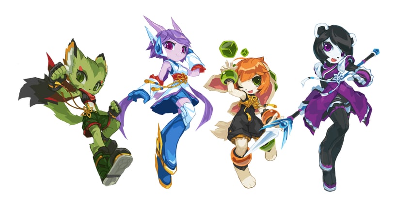 sash lilac, milla basset, carol tea, and neera li (freedom planet and 1 more) drawn by tyson_tan