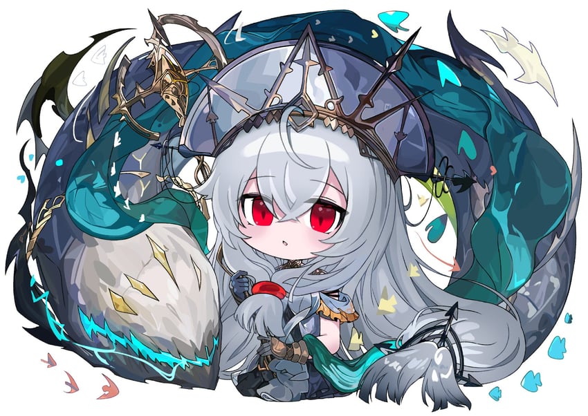 skadi and skadi the corrupting heart (arknights) drawn by ret_(tiiuu)