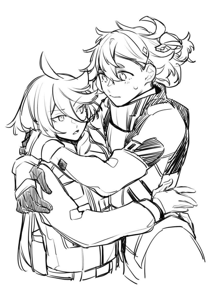 suletta mercury and miorine rembran (gundam and 1 more) drawn by zhuotian