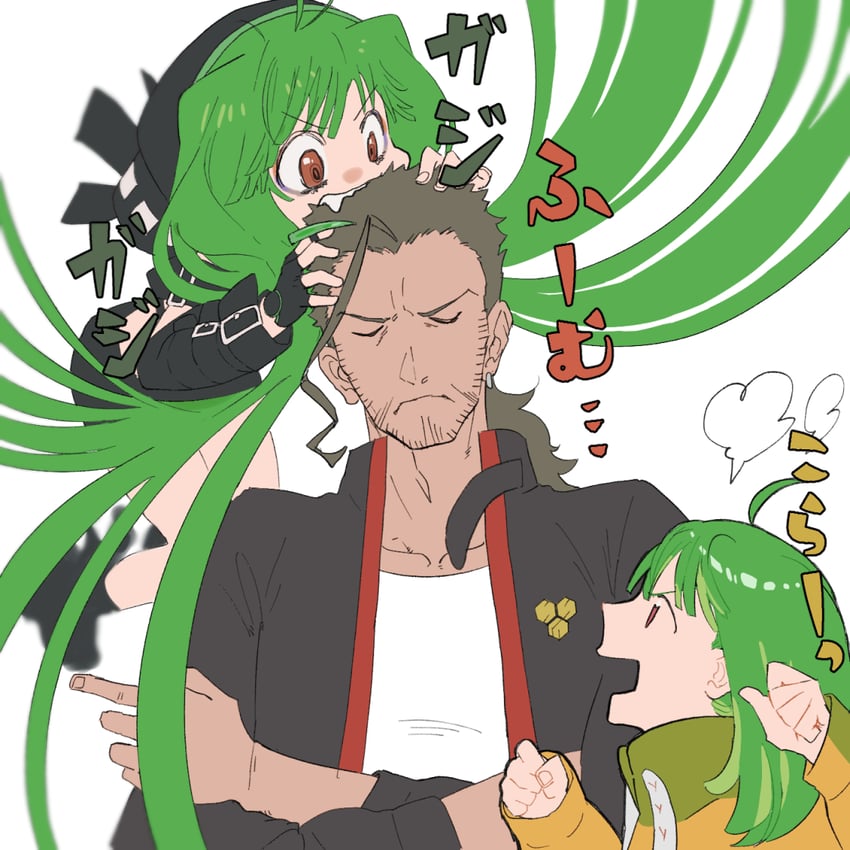 ranka lee, ozma lee, and yami ranka (macross and 1 more) drawn by tebukuro_tette