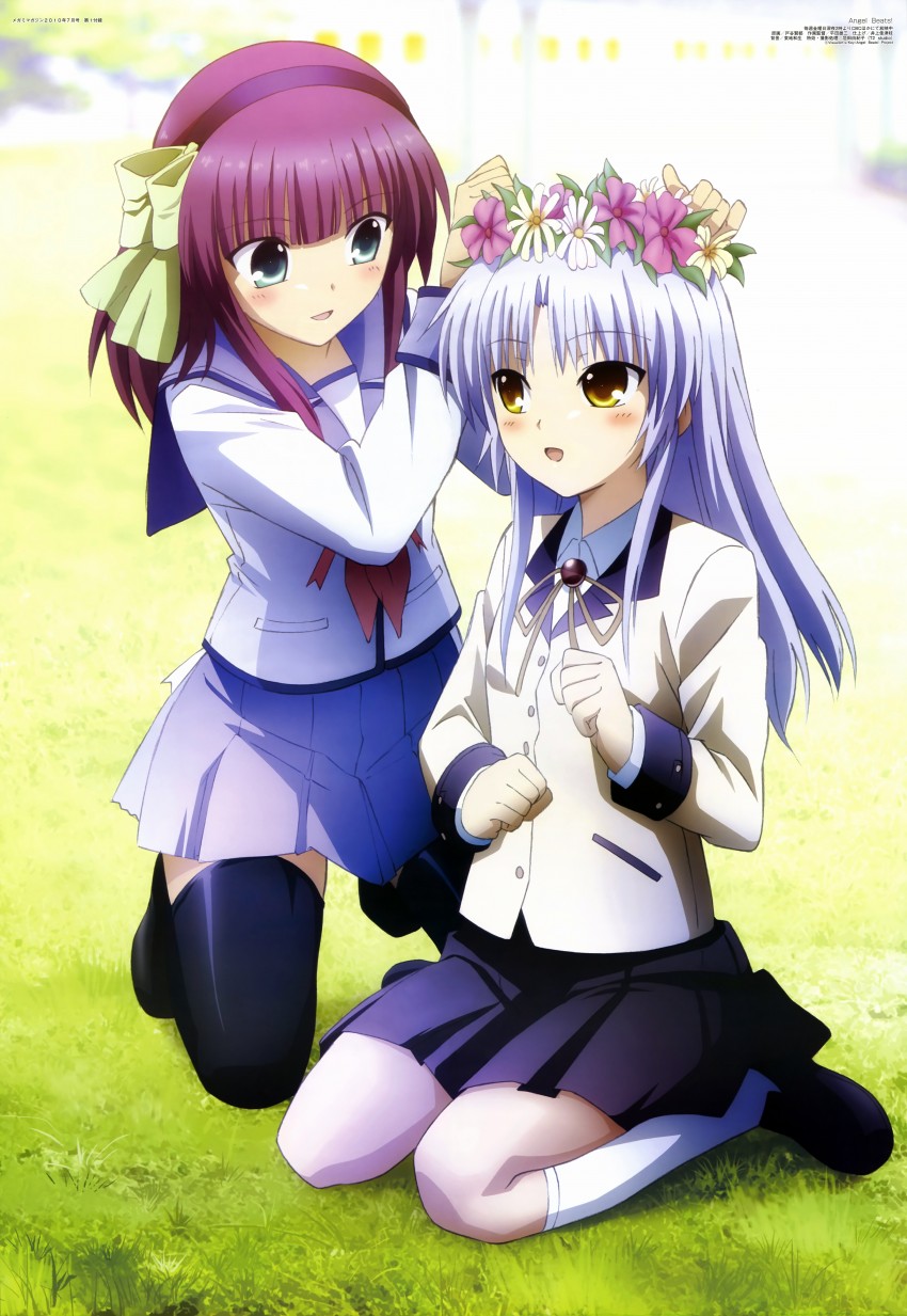 tachibana kanade and nakamura yuri (megami magazine and 1 more) drawn by toya_kento