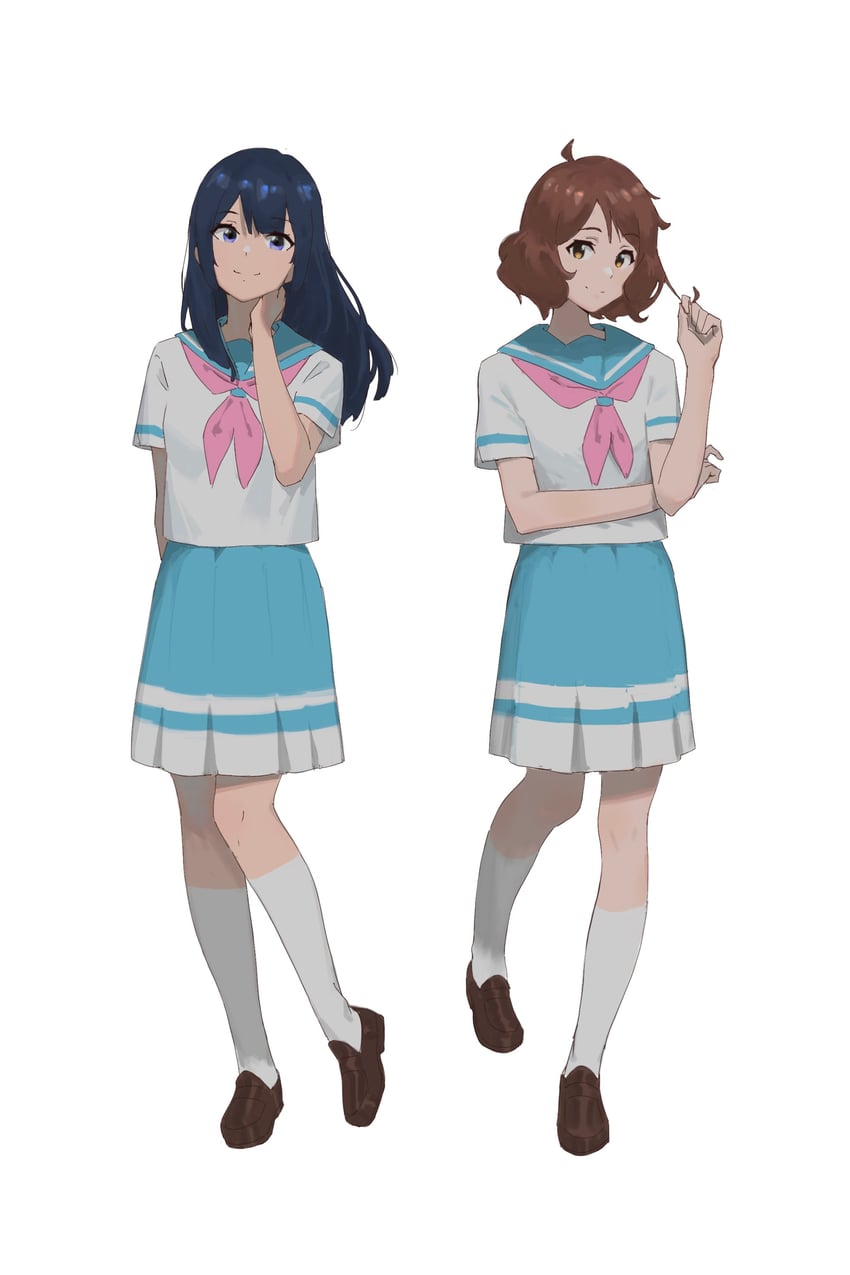 oumae kumiko and kousaka reina (hibike! euphonium) drawn by psylduck
