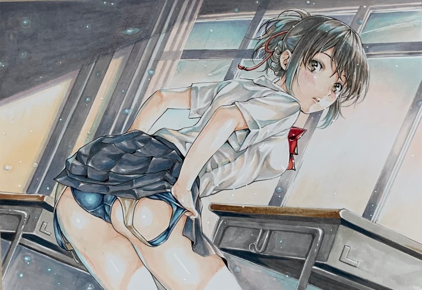 miyamizu mitsuha (kimi no na wa.) drawn by katsu_(24791909)