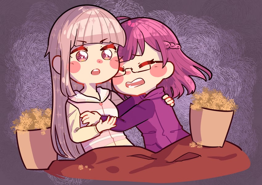 tamaki iroha and tokiwa nanaka (mahou shoujo madoka magica and 1 more) drawn by mogu_m.g