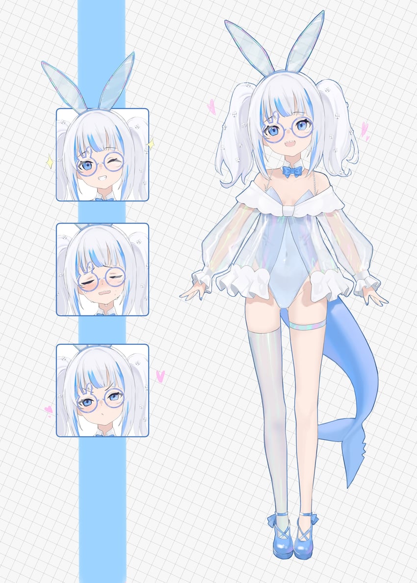 gawr gura (hololive and 1 more) drawn by pantsu_shot