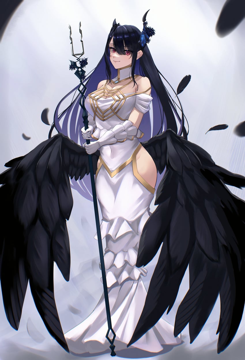 nerissa ravencroft and albedo (hololive and 2 more) drawn by eipanguino