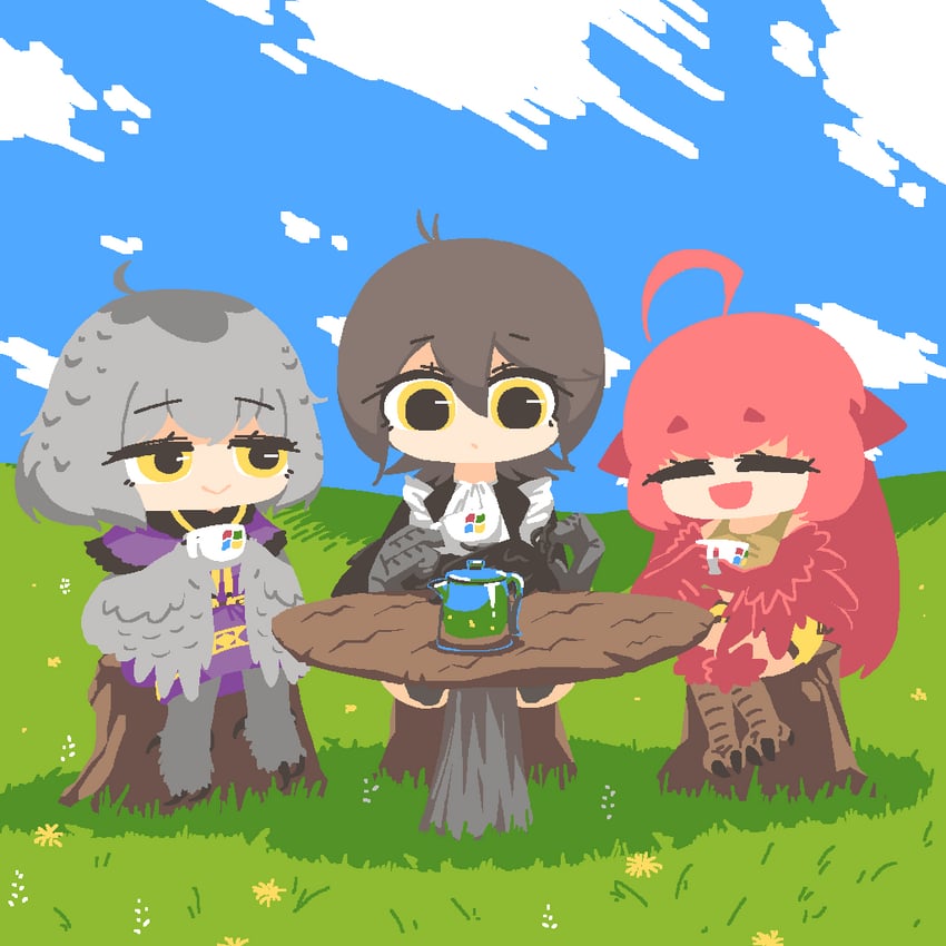 coco, mono, and kotori ootori (original and 3 more) drawn by jupiter1390