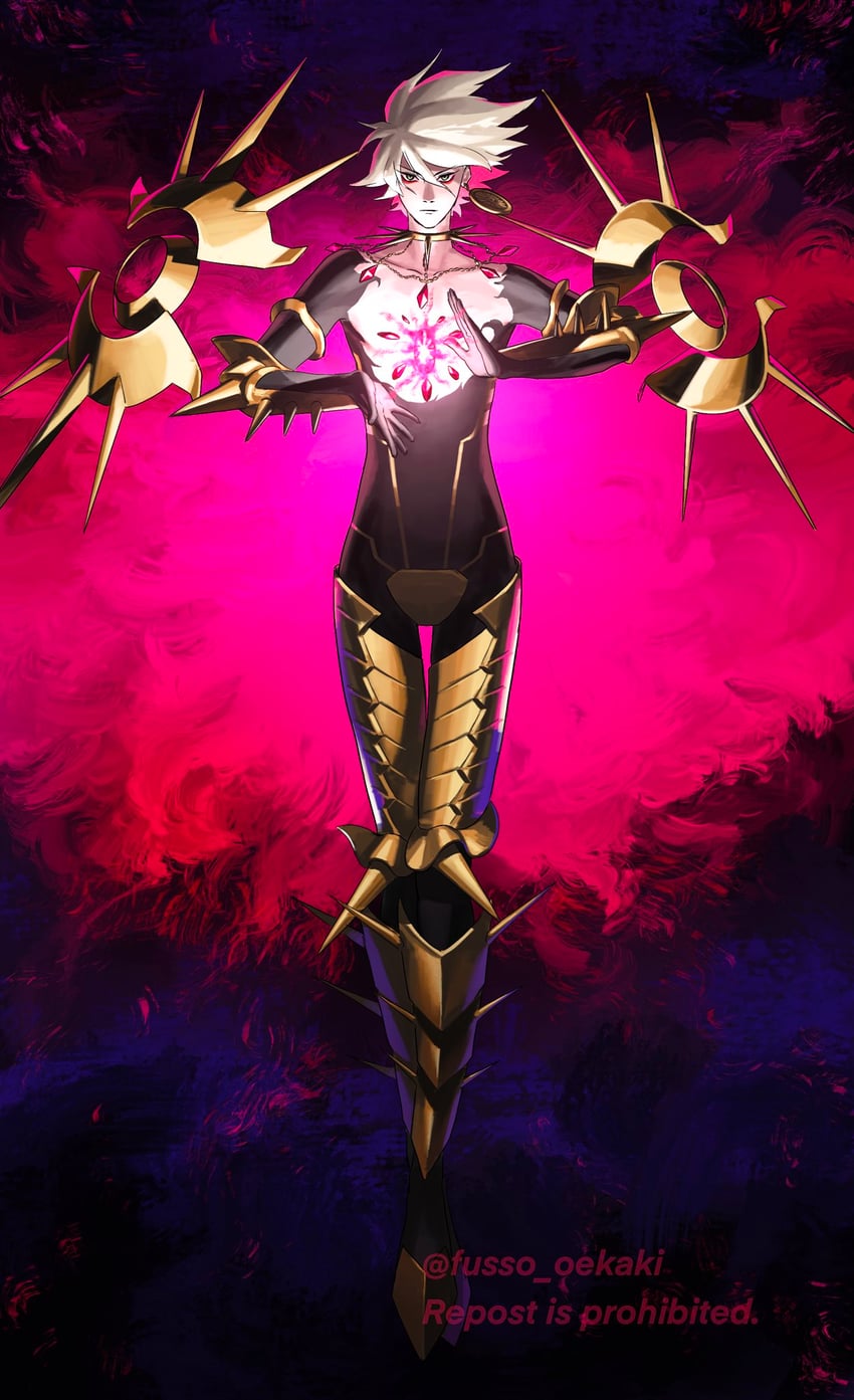 karna (fate and 2 more) drawn by fusso_oekaki