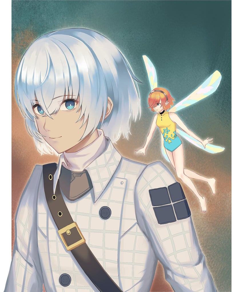 protagonist and gallica (metaphor: refantazio) drawn by aqing_1229
