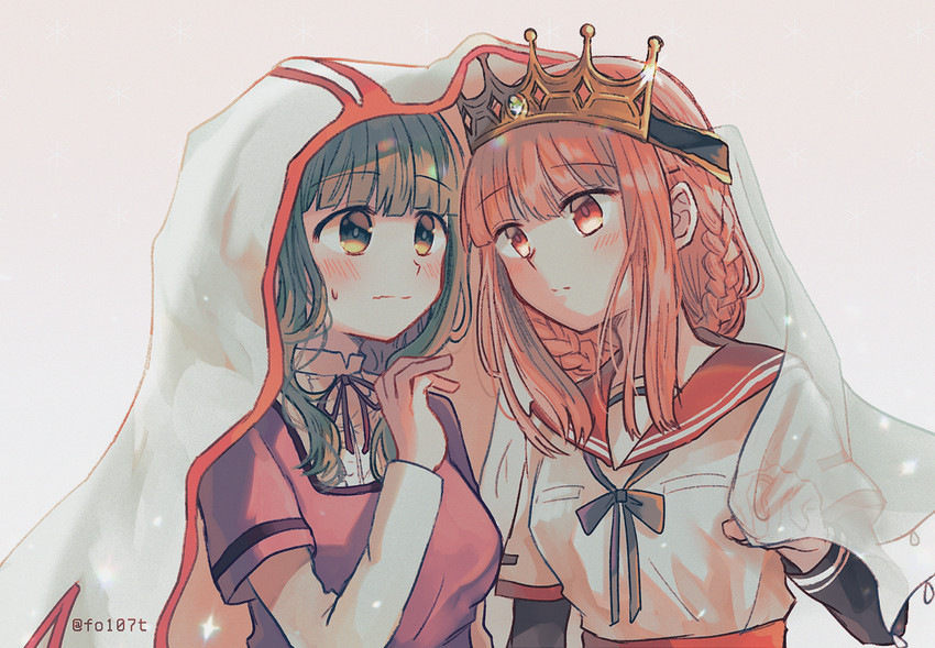 tamaki iroha and futaba sana (mahou shoujo madoka magica and 1 more) drawn by totte
