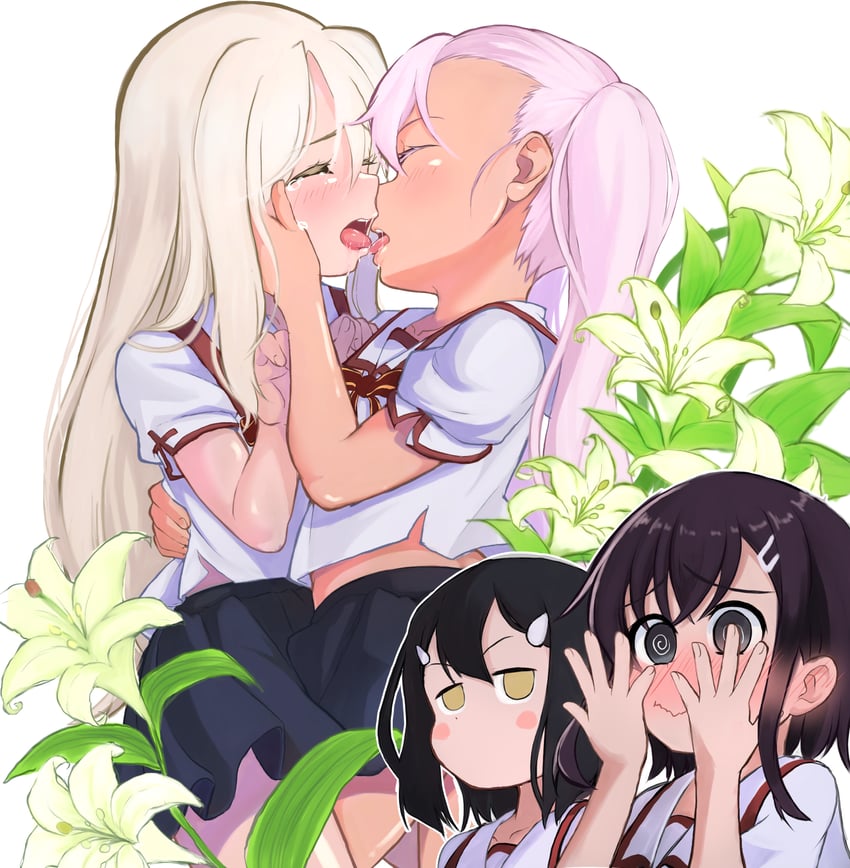 illyasviel von einzbern, chloe von einzbern, miyu edelfelt, and katsura mimi (fate and 1 more) drawn by aiai_(jsm)