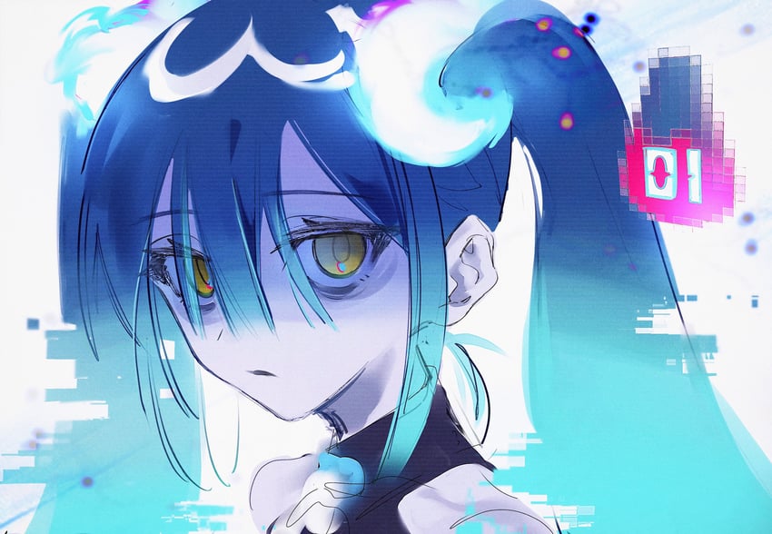 hatsune miku and ghost miku (pokemon and 2 more) drawn by nept_o