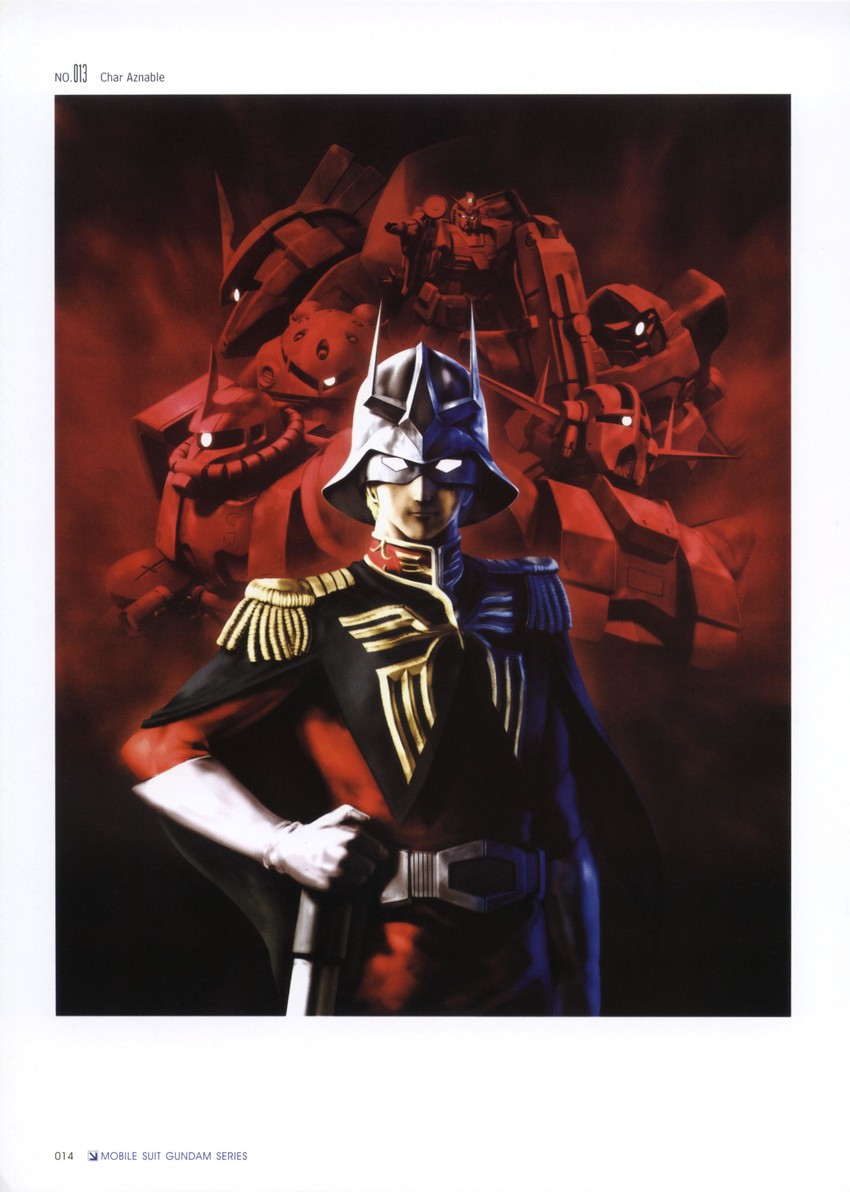 char aznable, rx-78-2 gundam, zaku ii, zaku ii s char custom, zeong, and 7 more (gundam and 1 more) drawn by morishita_naochika