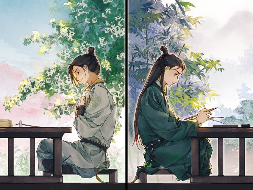 liu zongyuan and liu yuxi (real life) drawn by wangchuanjiyu323