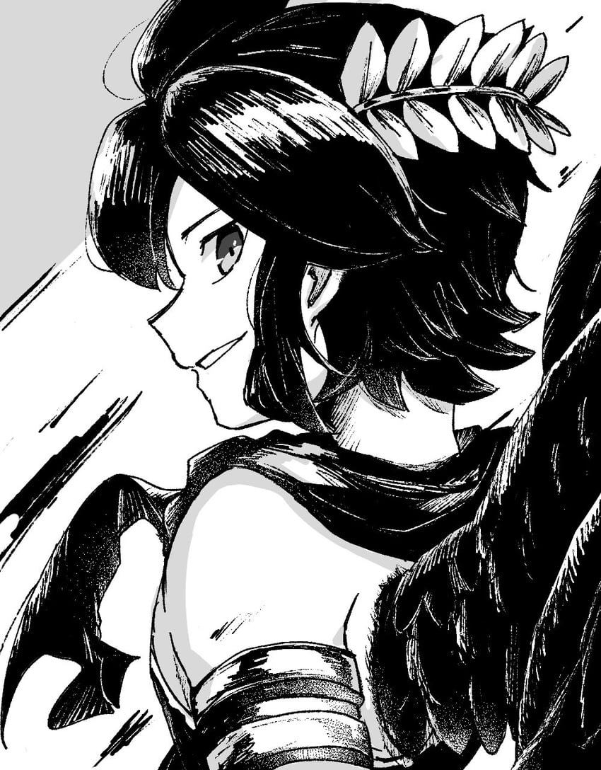 dark pit (kid icarus and 1 more) drawn by waffuum