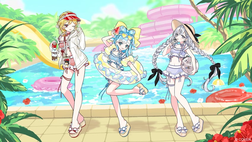 kaela kovalskia, kobo kanaeru, and vestia zeta (hololive and 1 more) drawn by amaharu_wasure