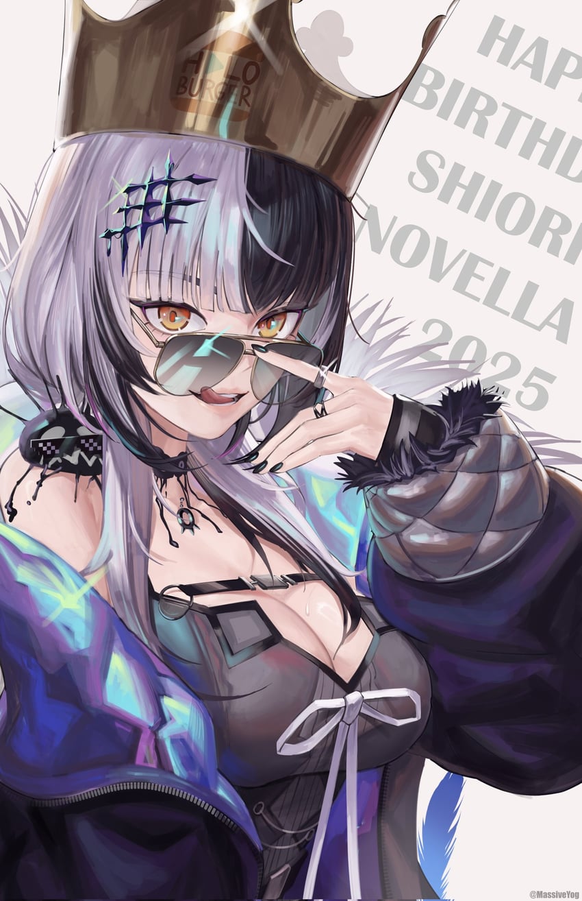 shiori novella and yorick (hololive and 1 more) drawn by massiveyog