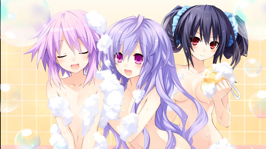neptune, noire, and pururut (neptune and 1 more) drawn by tsunako