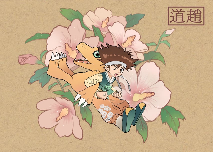 yagami taichi and agumon (digimon and 1 more) drawn by roseepdl2