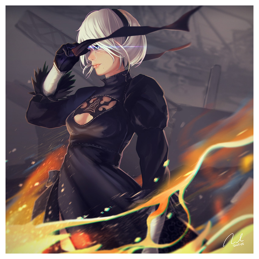 2b (nier and 1 more) drawn by melvin_lam