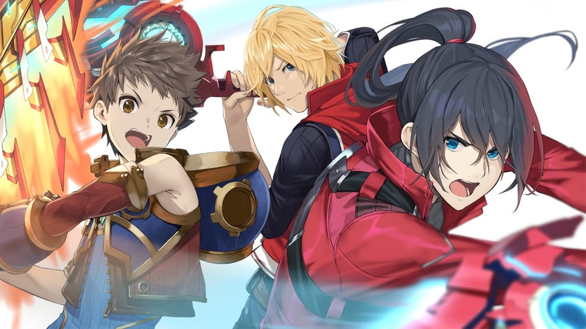 rex, shulk, and noah (xenoblade chronicles and 4 more) drawn by yappen