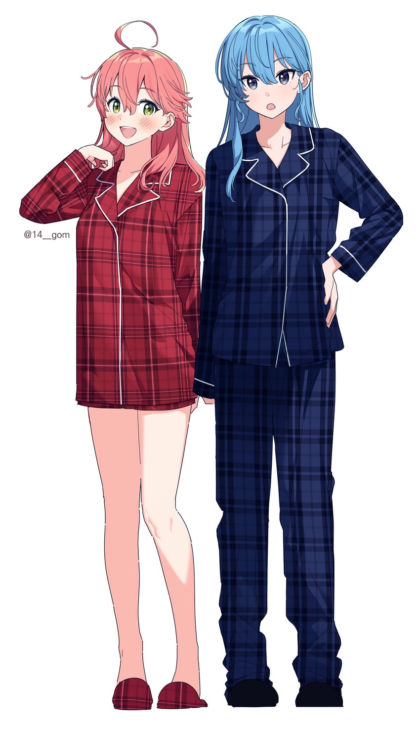 hoshimachi suisei and sakura miko (hololive) drawn by 14_(vision5032)