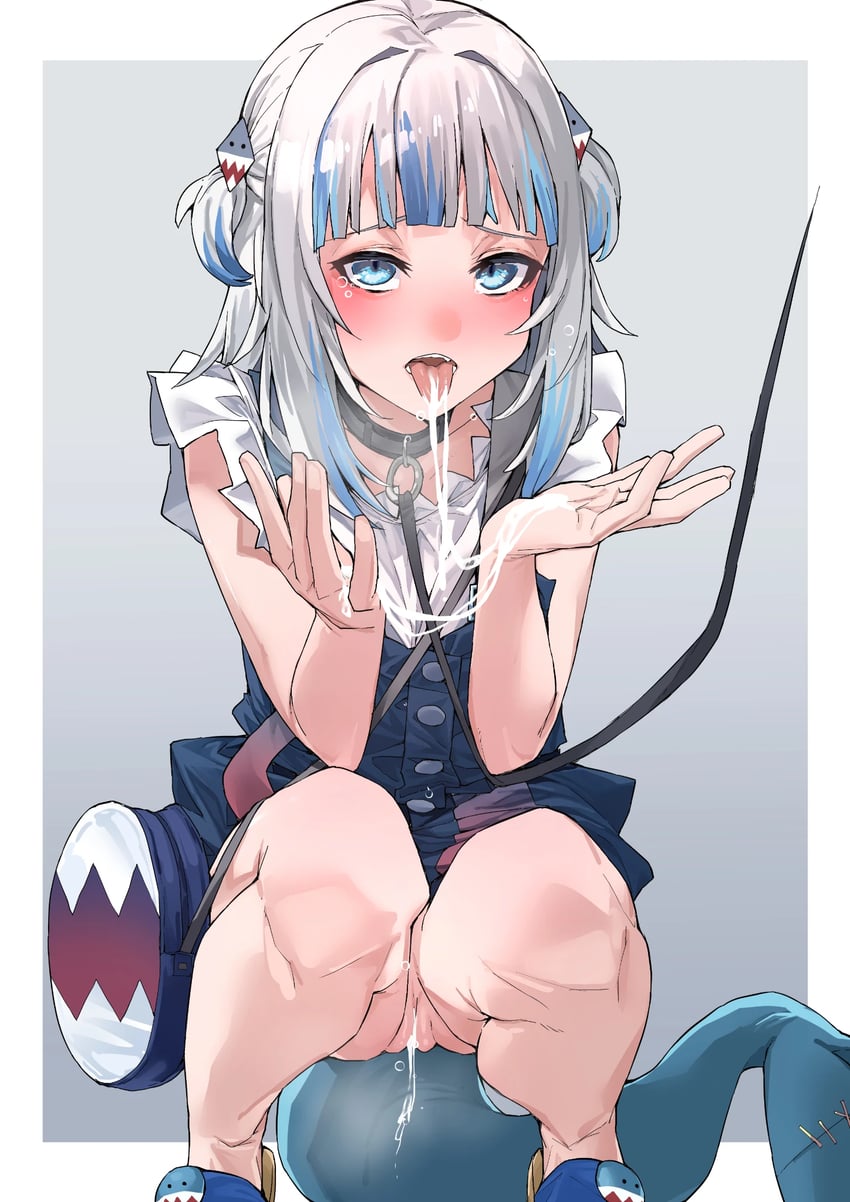 gawr gura (hololive and 1 more) drawn by yuukauta