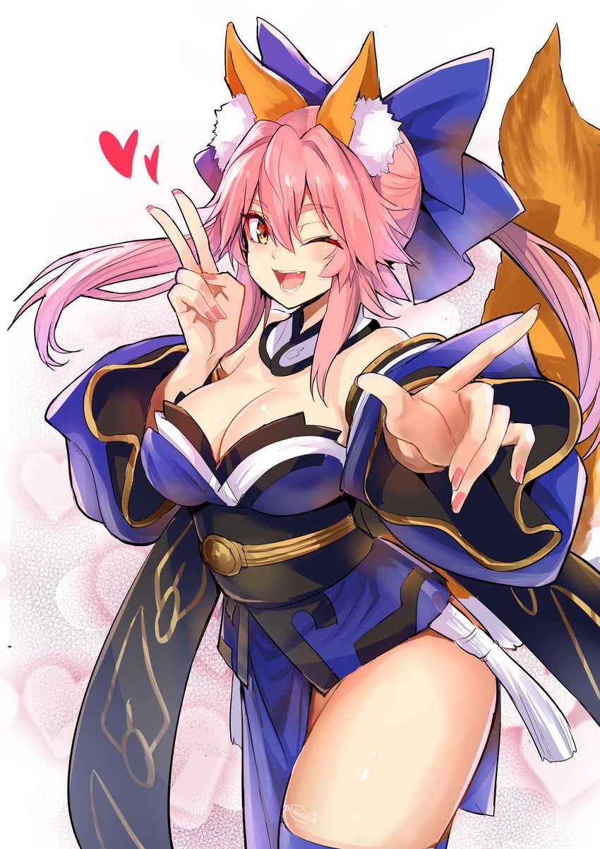 tamamo and tamamo no mae (fate and 1 more) drawn by wisespeak