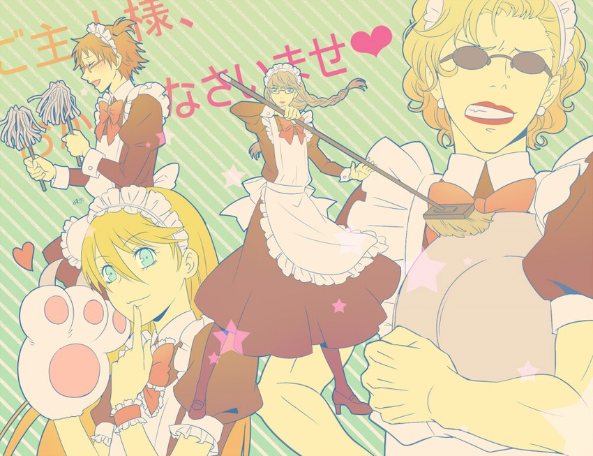 narukami yu, hanamura yousuke, tatsumi kanji, and kuma (persona and 1 more) drawn by michaelovten