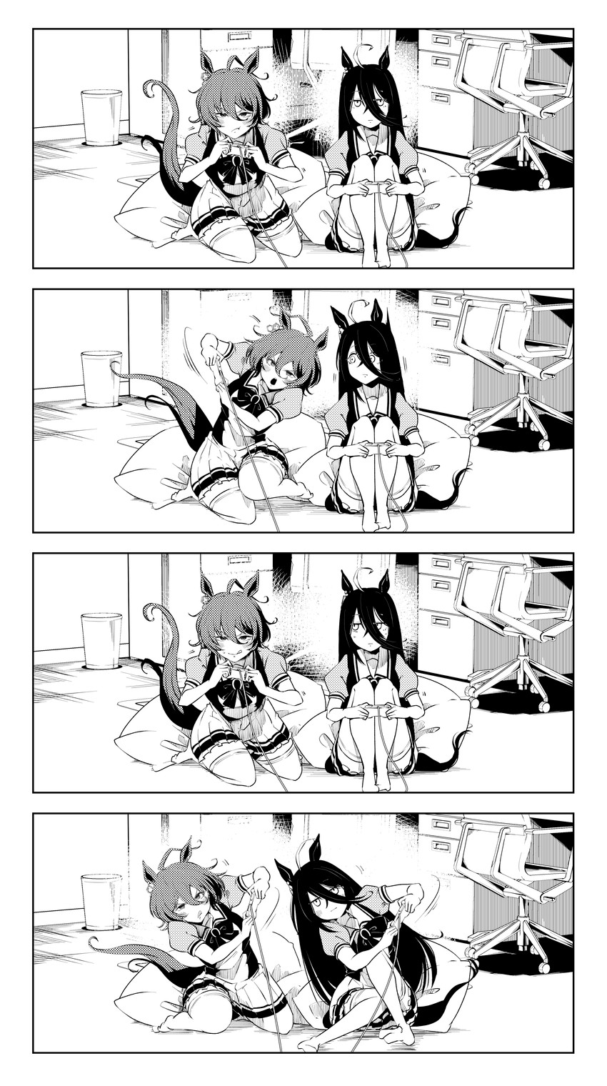 agnes tachyon and manhattan cafe (umamusume) drawn by tori_(hiyoko_bazooka)