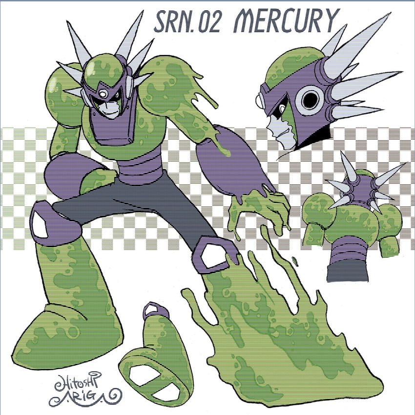 mercury (mega man and 2 more) drawn by ariga_hitoshi