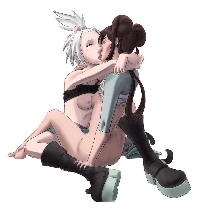 rosa and roxie (pokemon and 1 more) drawn by drawfag
