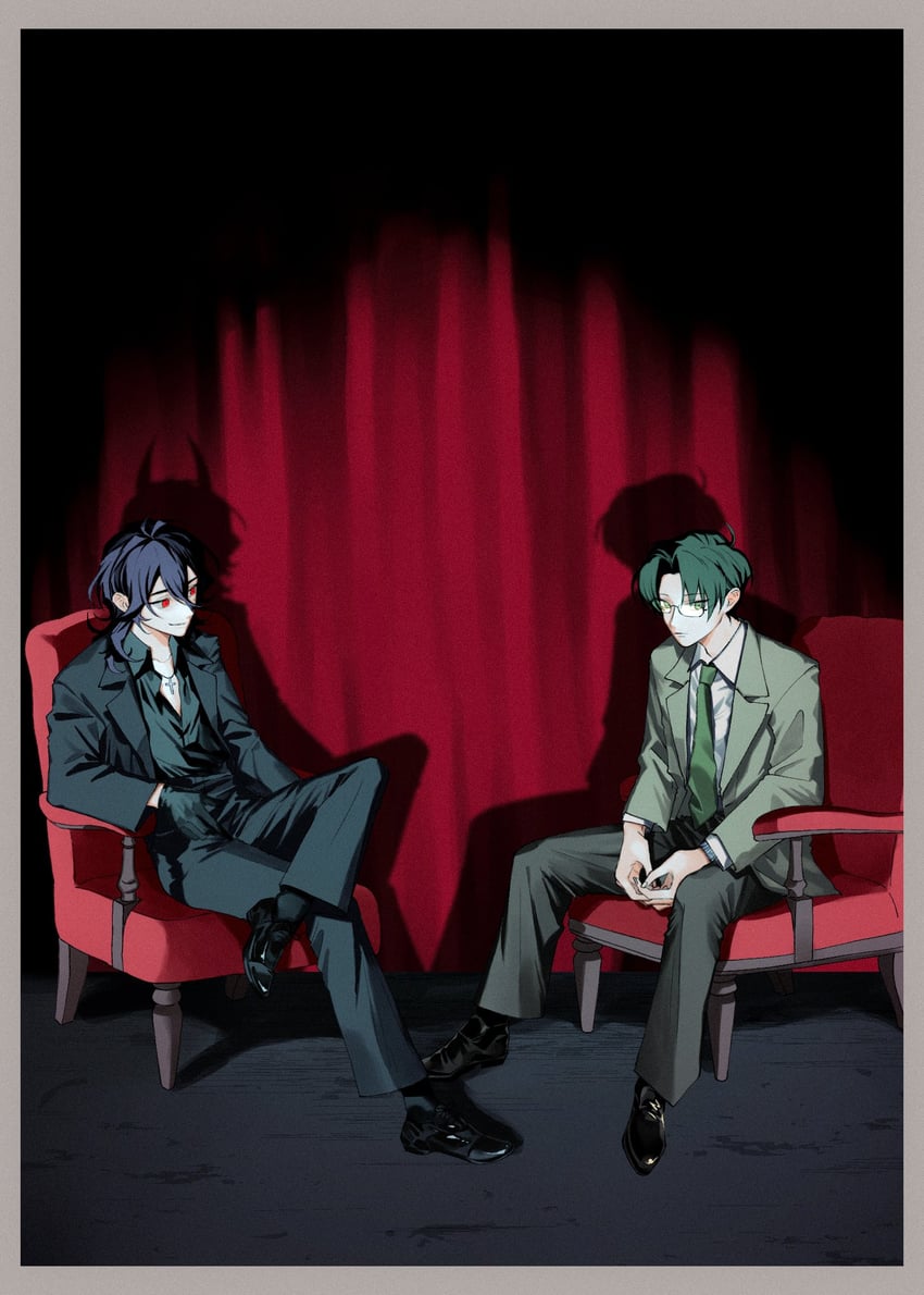 sakuma rei and hasumi keito (ensemble stars!) drawn by benur