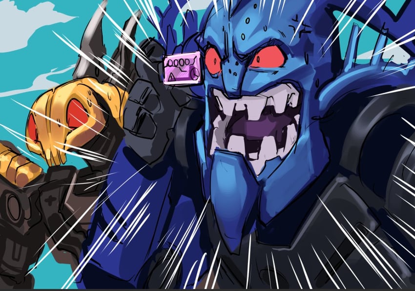 vezok and rahkshi of heat vision (dragon ball and 3 more) drawn by specter_l