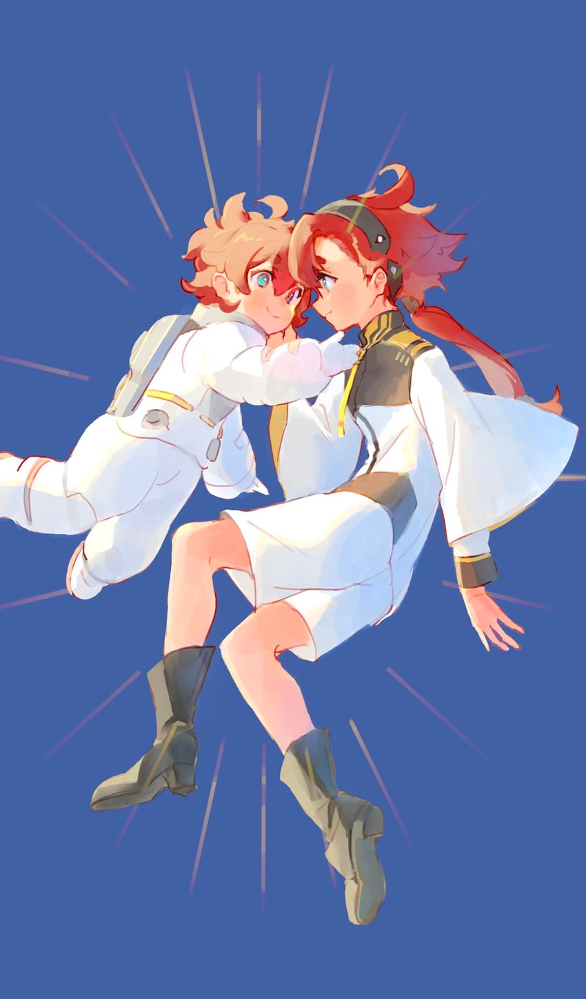 suletta mercury and ericht samaya (gundam and 1 more) drawn by 00leil24