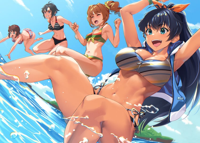 amami haruka, kikuchi makoto, ganaha hibiki, and takatsuki yayoi (idolmaster) drawn by mikel_(4hands)